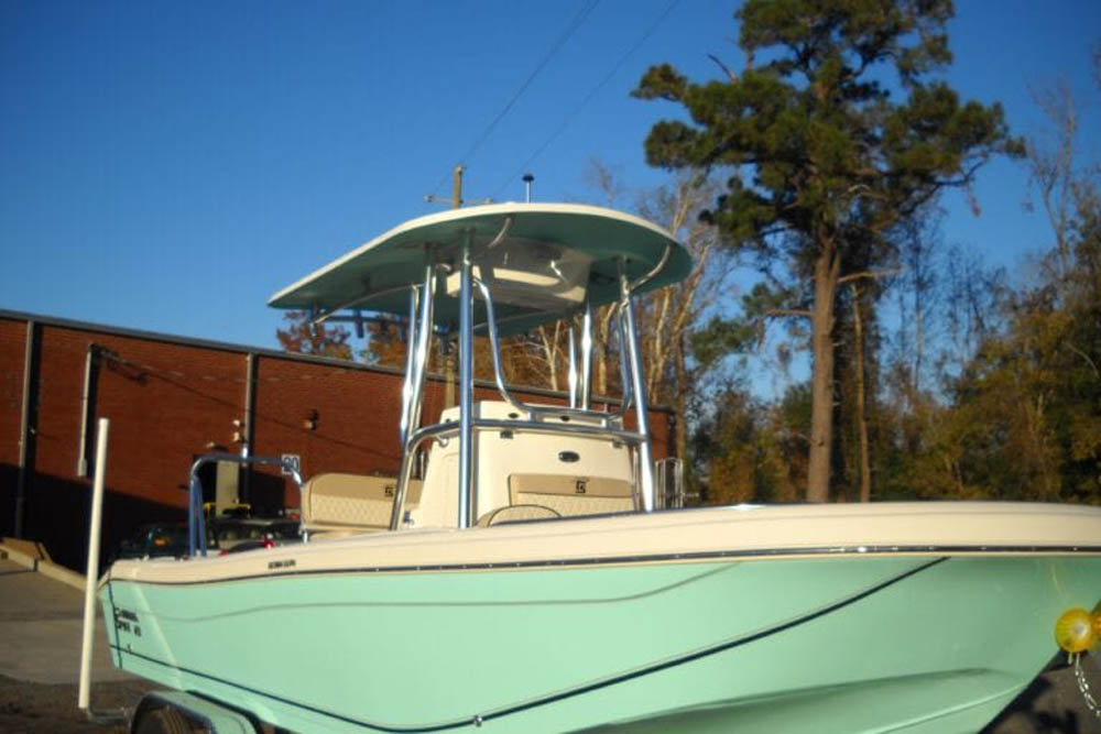 Fiberglass Hard Top For Carolina Skiff Boat Highspeed Welding