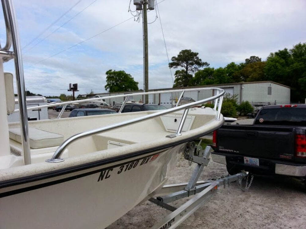 Custom Aluminum Bow Rail - Boat Bow Rail and T Top