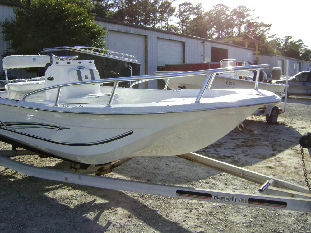 Bow Rail For Carolina Skiff - Custom Aluminum Bow Rail