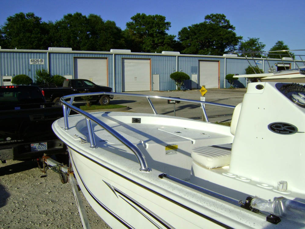 Bow Rail For Carolina Skiff - Custom Aluminum Bow Rail